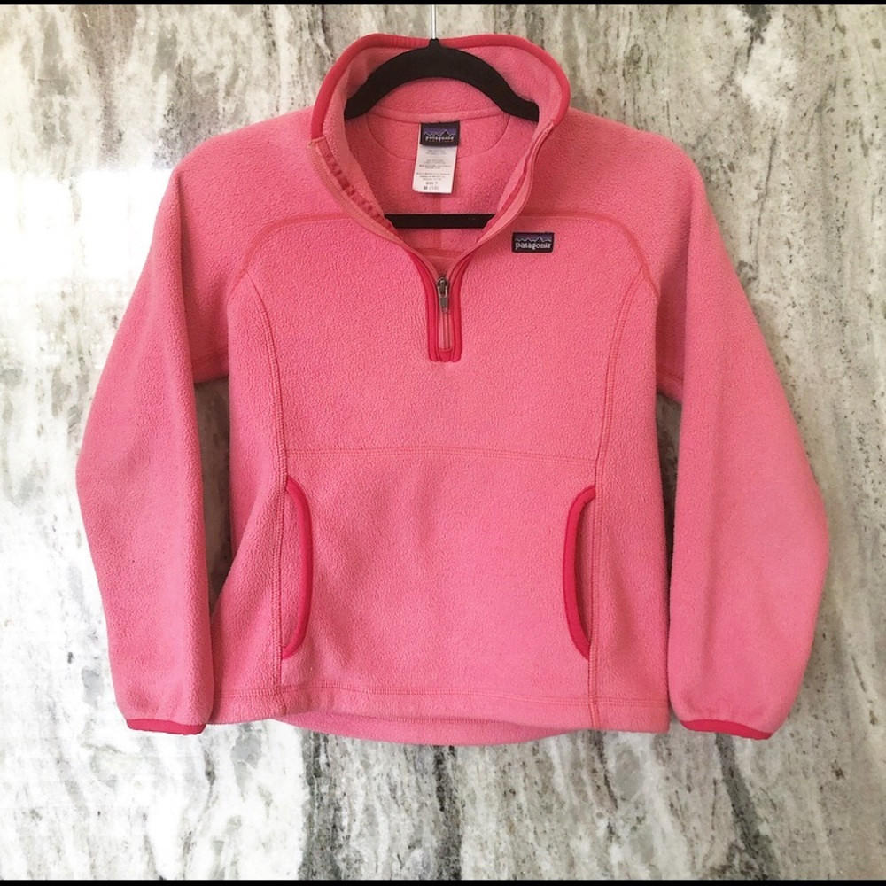 Patagonia Synchilla Jacket pink 1/4 zip w/pockets